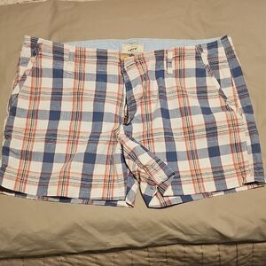 Levi's Classic Blue and Red Checkered Shorts